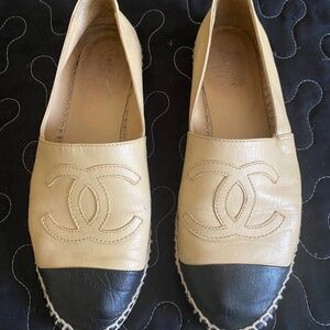 Chanel Leather Espadrilles FIT Size 8.5 Chanel size  - Marked 40
